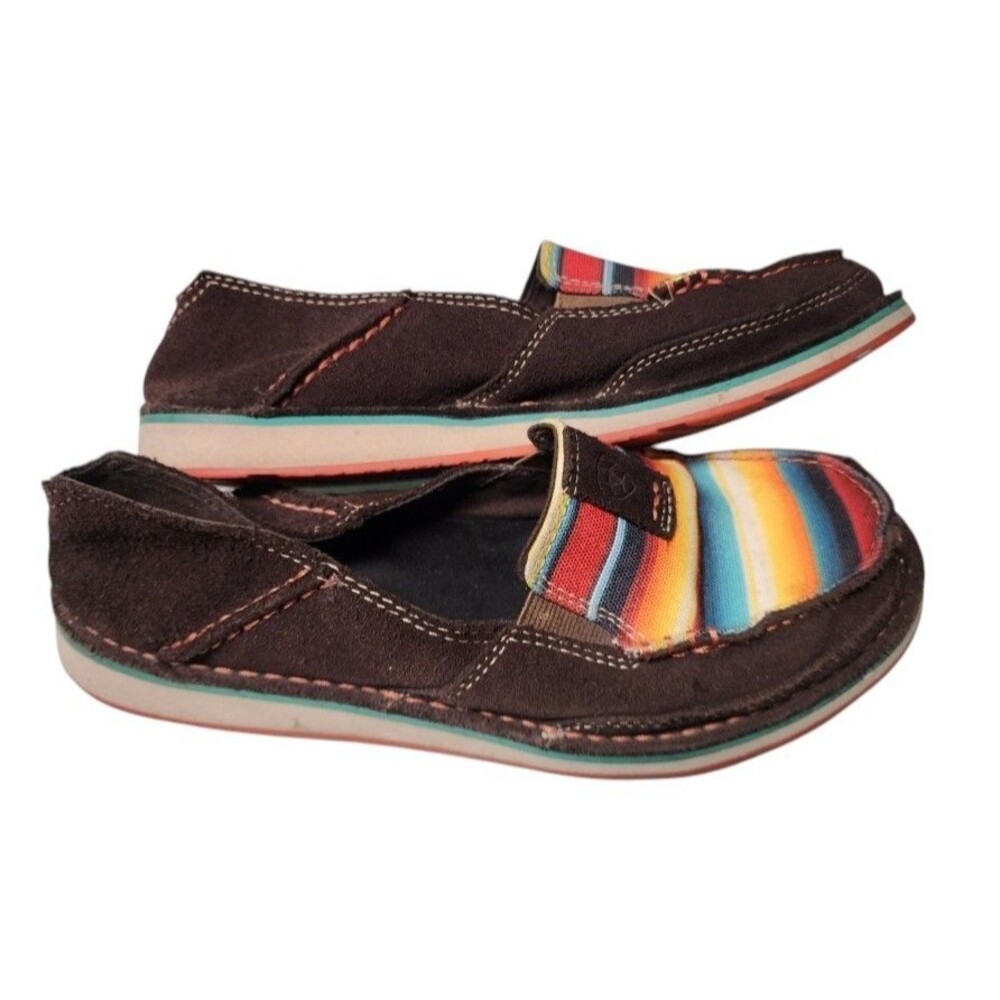 Ariat Women's Cruiser Chocolate Fudge Serape Print Size 7.5B Leather Comfort